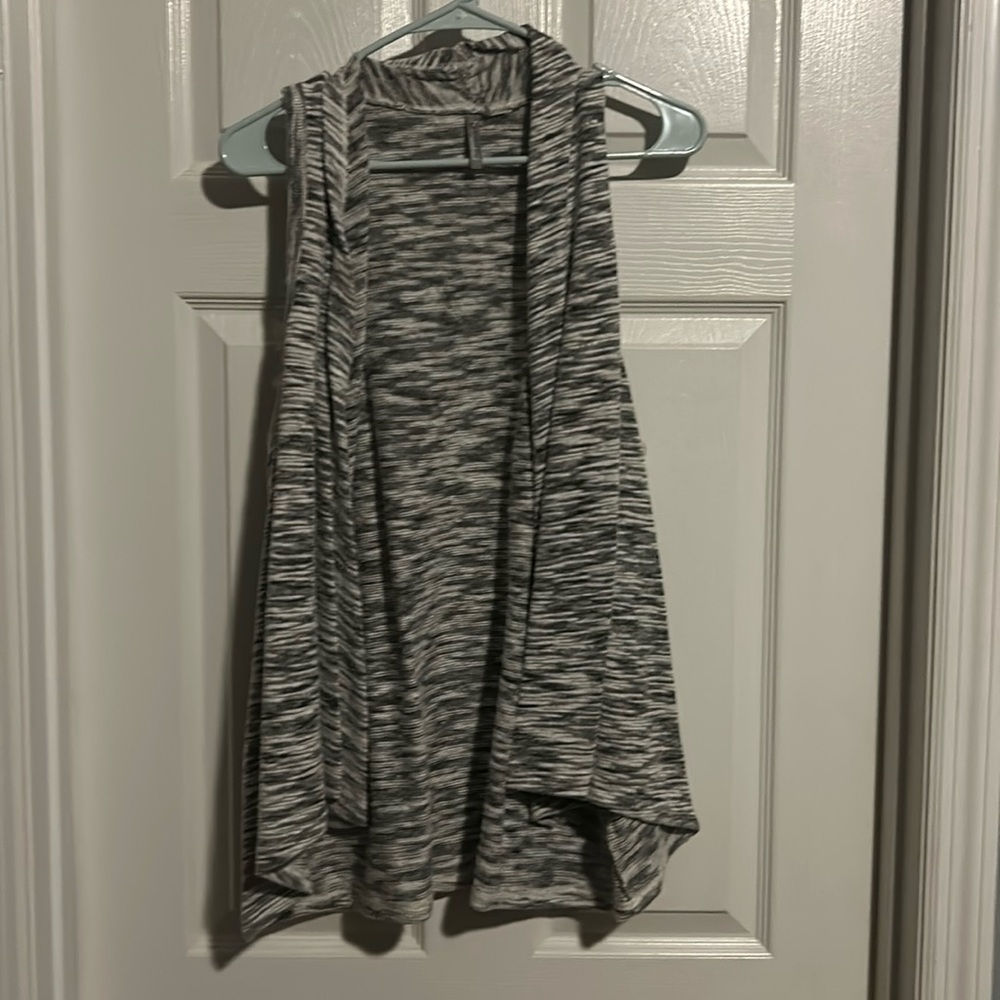 Grey and white vest